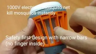 Enkeeo 2-in-1 Mosquito Zapper Camping Lantern Tent Light - Portable IPX6 Waterproof