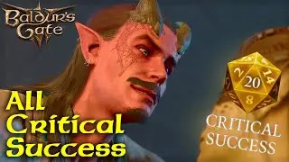 Every CRITICAL SUCCESS - BG3 first campaign blind run (no save scumming) Nat20 gameplay compilation