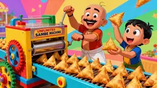 Motu Patlu Unlimited Samosa Machine | Fun Cartoon Video for Kids | Samosa Factory Adventure