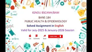BANS 184 SOLVED ASSIGNMENT in English | BANS 184 Solved Assignment in English July-2025 & Jan-2026 