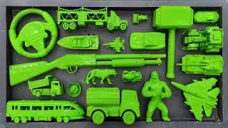 Membersihkan Mainan Mobil Balap, Truk Molen, Bus Telolet, Kereta Api, Tank Baja, Tracktor, Excavator