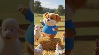 Funny Puppy Dancing on a Haystack 🐶🌾 Cutest moves you'll love #puppy #dance #cute