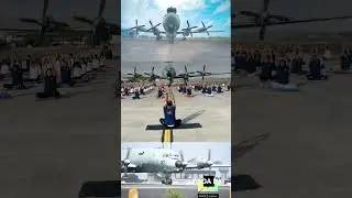 #Yoga day #aircraft #indiannavy