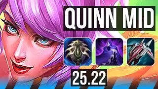 QUINN vs PANTHEON (MID) | 5k comeback, 6 solo kills, 53k DMG, Dominating | EUW Master | 25.22