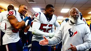 Coach Lovie + players celebrate the win over the Titans | Houston Texans Victory Speech