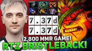12.800 MMR GAME! ARTEEZY picked BRISTLEBACK CARRY in NEW PATCH 7.37D DOTA 2!