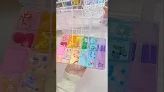 Sanrio Pallet Slime💛💚🩵🩷💜 #sanrio #kuromi #cinnamoroll #hellokitty #cute #japan #shorts #fyp #asmr