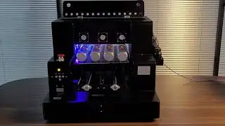 GNFEI A3 UV Printer Printing 8pcs bottles at same Pass 3D UV Embossed effect printing