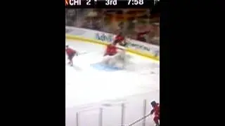 Attempted hit behind the net