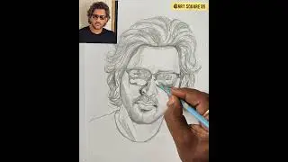 MS Dhoni  portrait drawing with the Loomis method// portrait drawing tutorial for beginners #Drawing