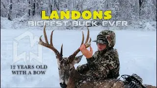 My son killed his biggest buck with a bow!