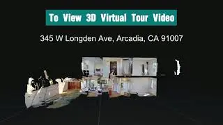 3D Virtual Tour Video of 345 W Longden Ave, Arcadia, CA 910071