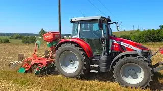 Massey Ferguson 5S.115 mit AGRO MASZ sät Zwischenfrucht!