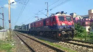 NGA TMT steel ad livery ED WAP7 | 02698 Trivandrum - Chennai weekly SF express | Indian Railways