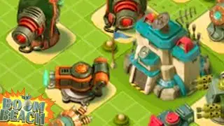 Boom Beach NEW HQ 21 BASE DESIGN LAYOUT!! (Anti Riflemen + Zooka)+Base Log Gameplay