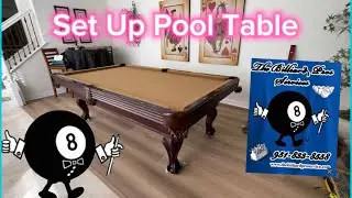 How to Set Up Pool Table , Refelting, Leveling and New Set Leather Pockets . Instalaci&oacute;n Mesa Billar