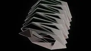 Kresling Origami Pattern Rendered Simulation