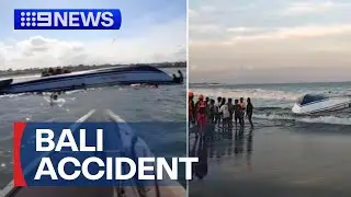 Three killed after ferry capsizes in Bali | 9 News Australia
