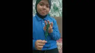 Korea e-camp 😉❤️.....Day 4-Finger Knitting✌🏻🧵......Nur Iman Adni 😚❤️