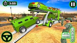 US Police Car Transporter Truck Game - Police Car Parking 3D Game - Android Gameplay #game #9