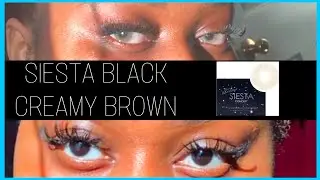 BEST CONTACT FOR DARK BROWN EYES| Siesta Black Creamy  Brown| In different lighting |~ ColorCL
