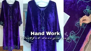 ✨Designer Beads Work Outfit 💫Designer Hand Embroidery Work Outfit Designing Homemade❤️