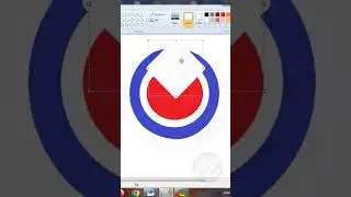 drawing Wikipedia logo in MS Paint #shorts
