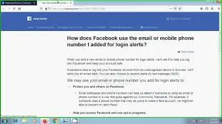 Facebook:  how to enable alerts to unrecognized Facebook logins
