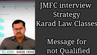 JMFC Interview Strategy | Message for not Qualified Students