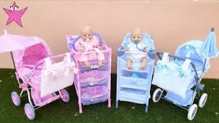 Mis Baby Born BRUNO y ABRIL ESTRENAN cuna trona armario y carritos nuevos