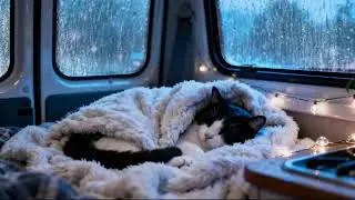 🌧️ Rain Sounds for Sleeping | Cozy Rain on Van Window for Deep Sleep & Relaxation