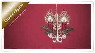 Baumschmuck in 3D aus Plauener Spitze - Kerzen