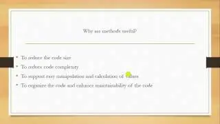 Methods in java, Method calling in java, User Defined Methods