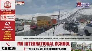 Srinagar&ndash;Jammu National Highway Reopens After Two Days, Stranded LMVs Allowed from Qazigund & Ramban