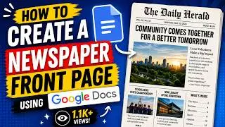 How to create a Newspaper Front page using Google Docs