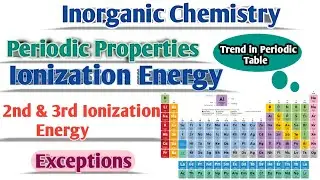 Ionization Energy| Trend in Periodic table| Exceptions
