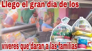Llego el gran dia de los víveres que daran a las familias😱😳