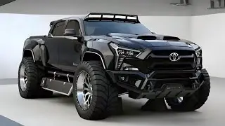 Концептуальный пикап Toyota Tacoma Black 2027 года &ndash; экстремальный внедорожный зверь с широким ку...