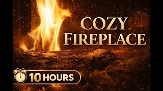 Cozy Fireplace Ambience 🔥 10 Hours | Warm Crackling Fire for Deep Relaxation