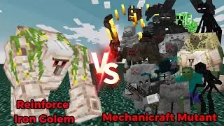 Reinforce Irom Golem(WIP) VS Mechanicraft Mutants | Minecraft Mob Battle
