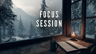 CaseDog Thinking Space | Snowy Window View Focus Music | Deep Work and Calm Study Ambience