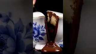 Cutting a Cup-Shaped Illusion Cake | Chocolate Liquid Cream ASMR #asmrcutting #cakeasmr #satisfying