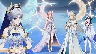 Three Moon Sisters : Aria , Sonnet , Canon & Columbina | Genshin Impact Version 6.3 &ndash; Cutscenes