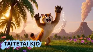 Saber-toothed Cat Stomp - Fun Animated Music Video for Kids -  Children's song - TAITETAI KID
