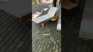 Sun Lounger Kayu Jati / Kursi Berjemur Kayu Jati by Merotan ID