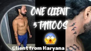 Full Day Tattoo Work ❤️| Haryana Se Client Aaye 5 Tattoos Banwane! | Client Ka Honest Review