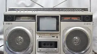 SHARP CT-6001 TV The Seacher (1980) Vintage Boombox Ghettoblaster Made in Japan ラテカセ ラジカセ