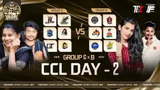 Creators Combat League Group C X B | Day 2 Telugu Esports Fights | Drone Cam | FFMAX Backed
