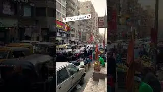 Rush hour chaos in Cairo, Egypt 🇪🇬 🌞 #travel #egypt #cairo #مصر