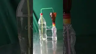 Automatic fountain without electricity with plastic bottles home - demo